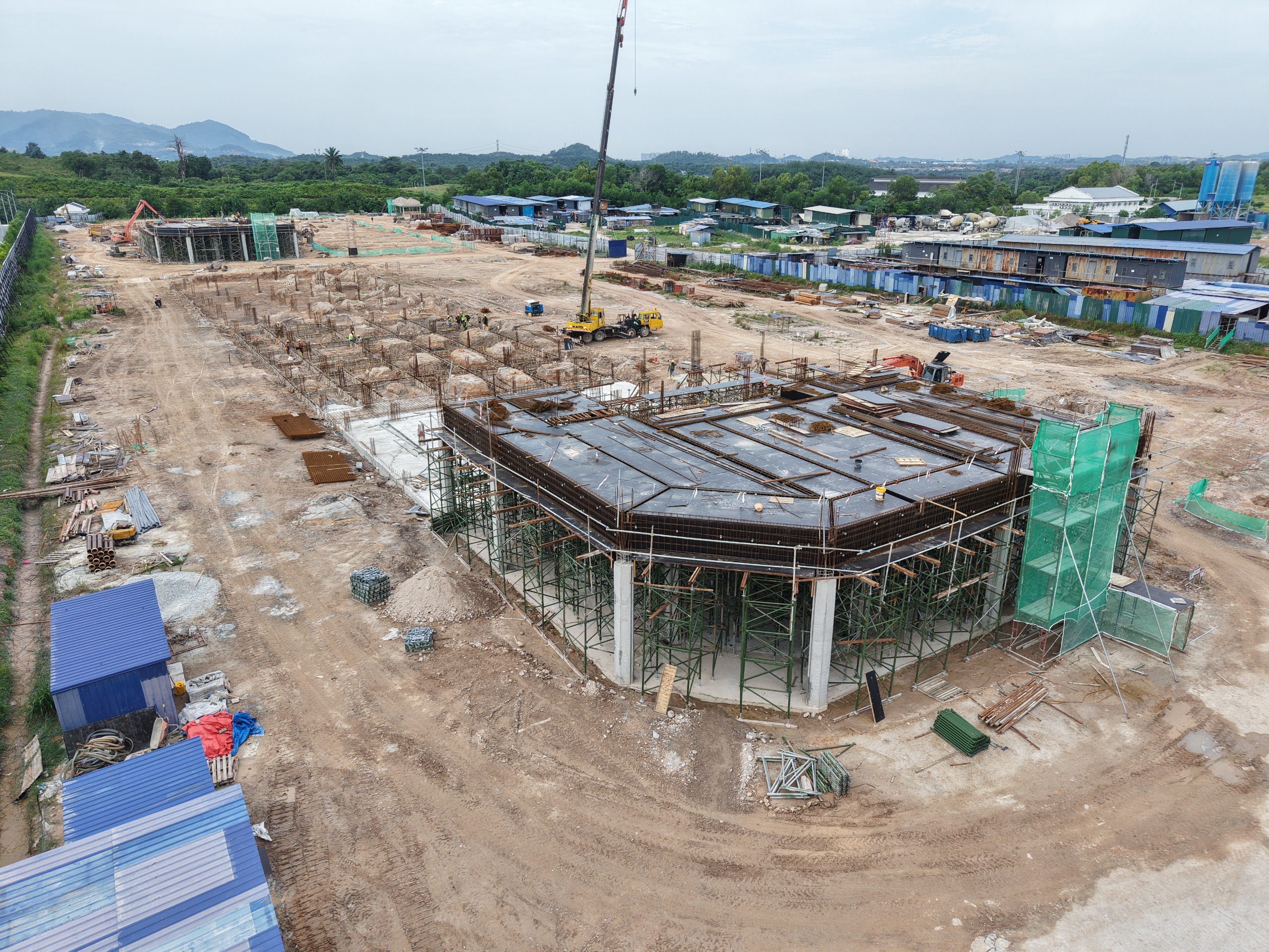 Type A - 1st Floor slab & beam fwk, rebar works in-progress